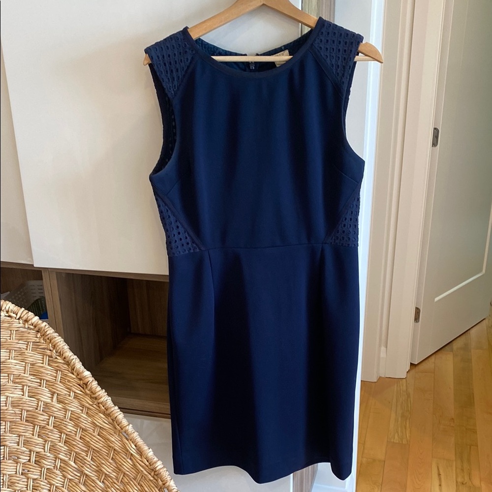 J. Crew Blue Sleeveless Sheath Mini Dress